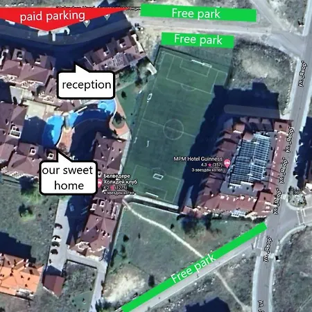 Ξενοδοχείο με διαμερίσματα 500м. от лифта сладък дом в белведере комплекс 4*