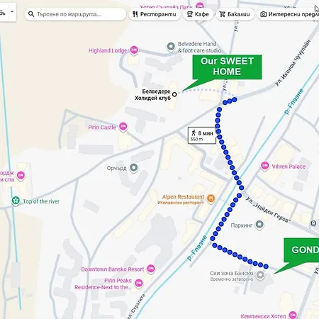 500м. от лифта сладък дом в белведере комплекс Μπάνσκο